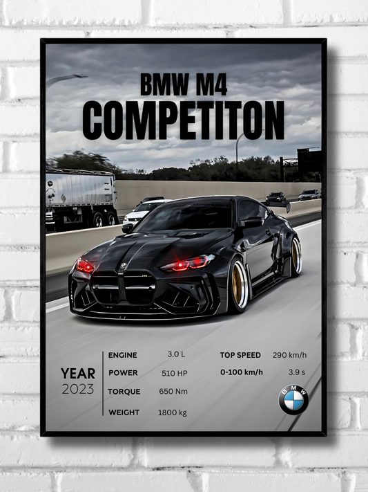 BMW M4 Competition Постер