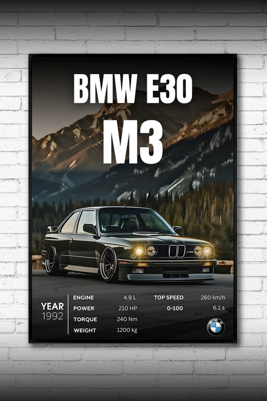 BMW E30 M3 Постер