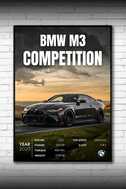 BMW M3 Competition Постер