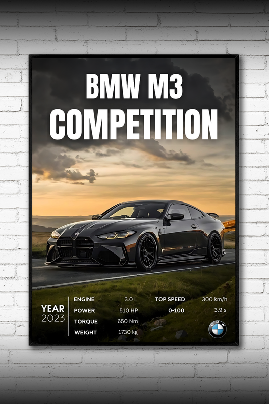 BMW M3 Competition Постер